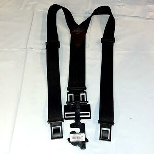 NEW DICKIES Black Suspenders heavy duty stretchy wide WORK strong 21D6300 rugged